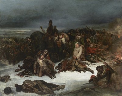 1812年のロシアからのナポレオン軍の撤退 作： Ary Scheffer