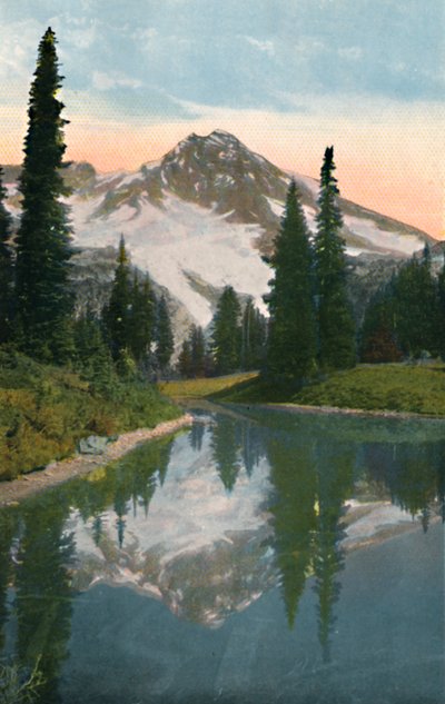 レーニア山と反射湖、c1916 作： Asahel Curtis