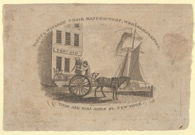 Fancy & Windsor Chair Manufactory, Wholesale & Retail, Thomas Ash, No. 33 John Street, New..., 1817年 作： Asher Brown Durand