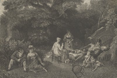 Gipseying Party、カリフォルニア州。 1830年。 作： Asher Brown Durand