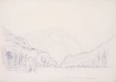 ノッチハウス、ホワイトマウンテン、ニューハンプシャー、1839年（紙にグラファイト） 作： Asher Brown Durand