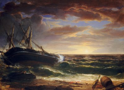 座礁した船、1844年。 作： Asher Brown Durand