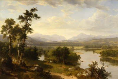 ホワイト・マウンテンズ（ニューハンプシャーのゲビルゲ）、フランコニア・タル。 作： Asher Brown Durand