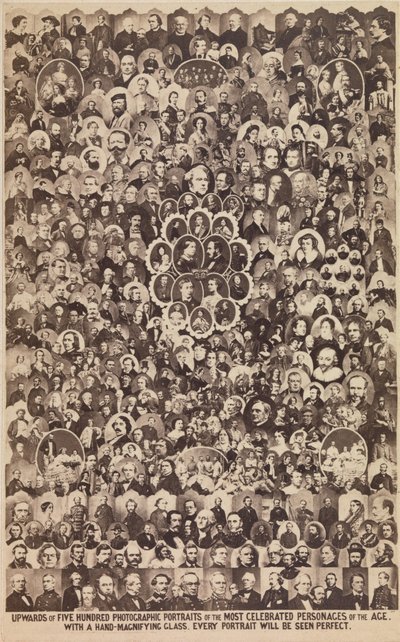 最も有名な人物の 500 枚以上の写真ポートレート 1864年。 作： Ashford Brothers and Co