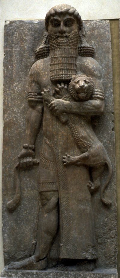 ライオンをマスターする英雄ギルガメッシュ、紀元前722-705年 作： Assyrian