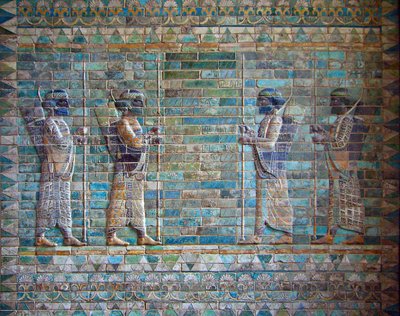 スーザのダリウス1世宮殿からの射手フリーズc。 510-c。紀元前500年 作： Assyrian
