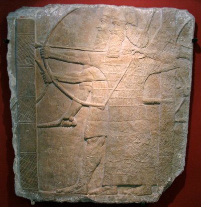 アッシリアの戦士、紀元前8世紀。 作： Assyrian Art.