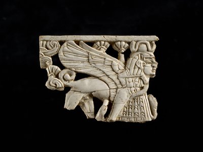 紀元前8世紀、シャルムネザー砦、ニムルード、アッシリア、スフィンクスの破片 作： Assyrian School