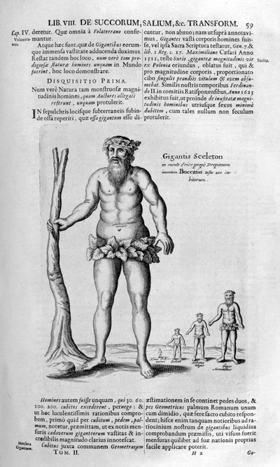 アンティディルビアンジャイアント、1678年。 作： Athanasius Kircher