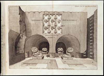 ピラミッドの内部 - アタナセ・キルヒャーの「Sphynx mystagoga」にて 作： Athanasius Kircher