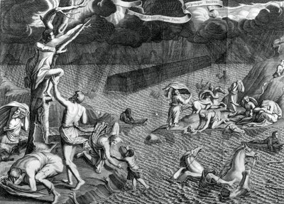 大洪水の情景、1675年 作： Athanasius Kircher