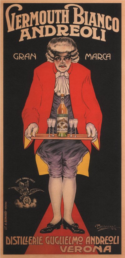 アンドレオリ・ホワイト・ベルモット、1919年 作： Attilio Bresciani