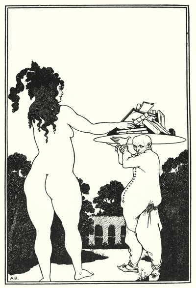 オーブリー・ビアズリーのブックプレート（エングレーヴィング 作： Aubrey (after) Beardsley