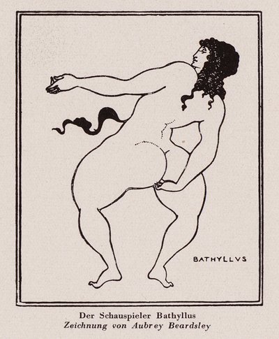 Bathyllus, dançarino romano e performer de pantomimo (caneta e tinta) 作： Aubrey (after) Beardsley