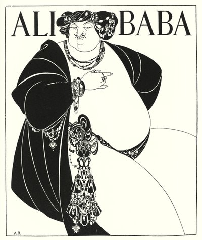 The Forty Thieves」のカバーデザイン（彫刻 作： Aubrey (after) Beardsley