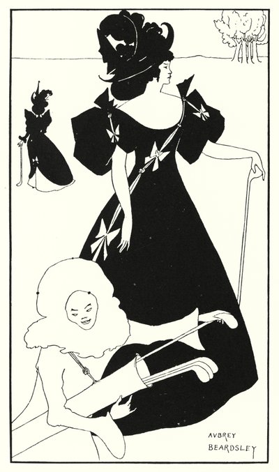 ゴルフカードのデザイン（刻印 作： Aubrey (after) Beardsley