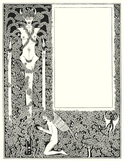 サロメ」のタイトルページのデザイン（エングレービング 作： Aubrey (after) Beardsley