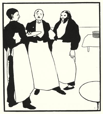 Garcons De Cafe (彫刻) 作： Aubrey (after) Beardsley