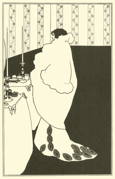 カメリアの女」（リトグラフ 作： Aubrey (after) Beardsley