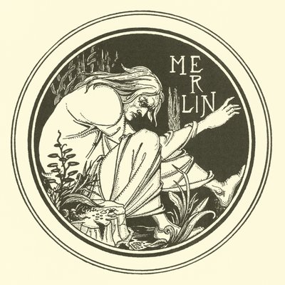 マーリン（リトグラフ 作： Aubrey (after) Beardsley