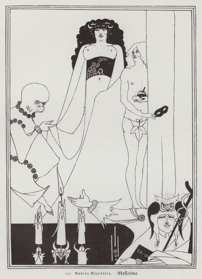 メサリナ（リトグラフ 作： Aubrey (after) Beardsley
