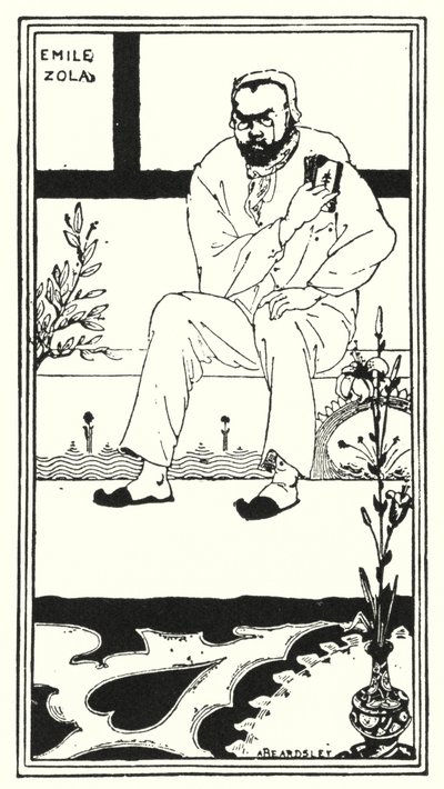 エミール・ゾラの肖像（エングレービング 作： Aubrey (after) Beardsley