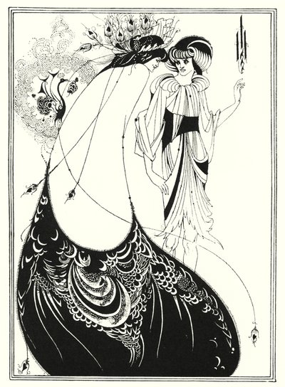 孔雀のスカート（彫刻 作： Aubrey (after) Beardsley