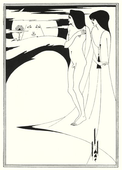月の女」（エングレービング 作： Aubrey (after) Beardsley