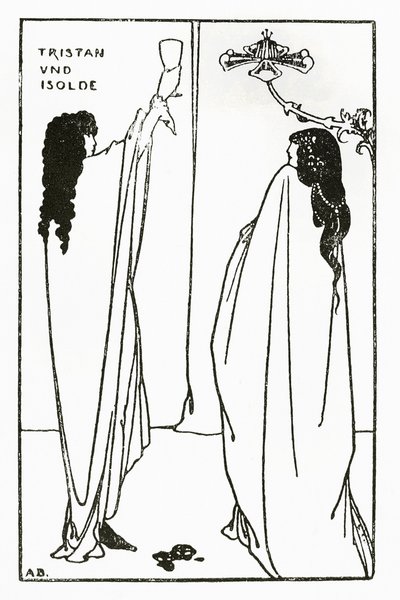 トリスタンとイゾルデの繰り返し、1896年の「サボイ」のイラスト 作： Aubrey Beardsley