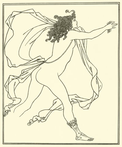 ダフネを追うアポロ 作： Aubrey Beardsley