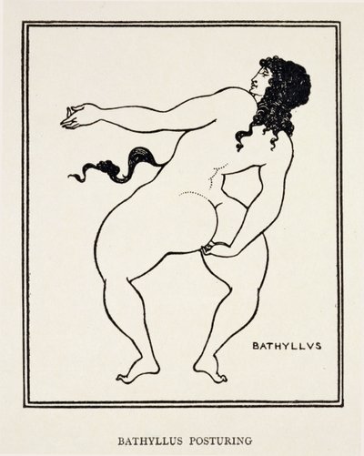 バチルス（ローマ時代のパントミムスのダンサー、パフォーマー 作： Aubrey Beardsley