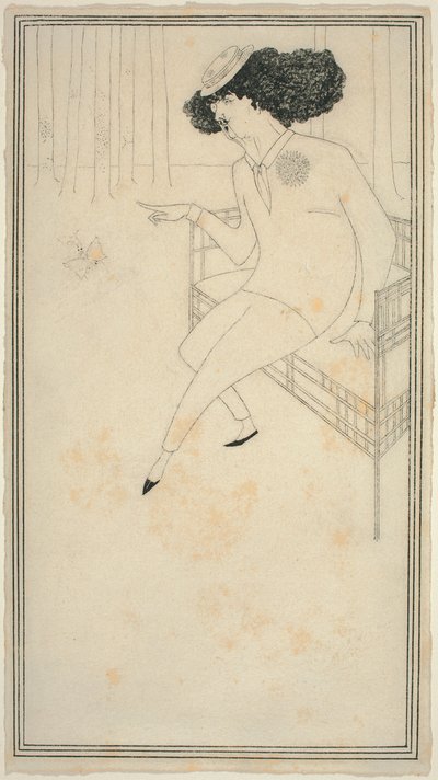 J.M.ウィスラーの似顔絵 作： Aubrey Beardsley
