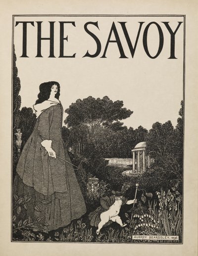 「The Savoy」No.1の表紙デザインは50枚のドローイングから 作： Aubrey Beardsley