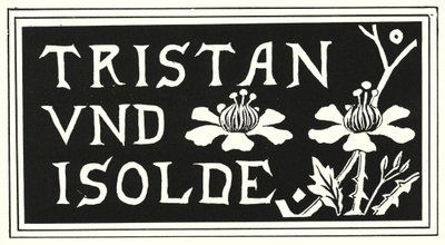 オーブリービアズリーの「Tristan Und Isolde」の表紙のデザイン 作： Aubrey Beardsley