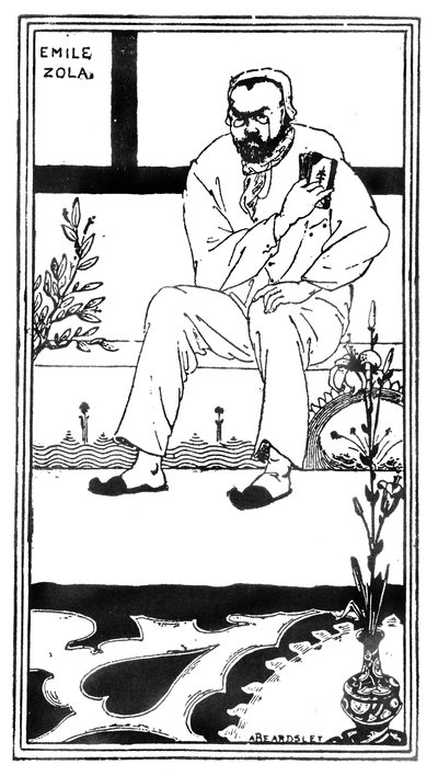 エミール・ゾラ、1893 88 @ゾラ（1840-1902）フランスの作家、小説家。 「Pall Mall Budget」誌のイラスト。 作： Aubrey Beardsley