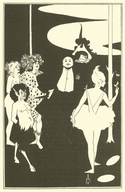 フロントピース、ジョン・デイビッドソンの戯曲、1893 作： Aubrey Beardsley