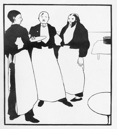 Garcons de Cafe、イラストフォーム「The Yellow Book」。 作： Aubrey Beardsley