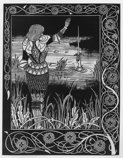ベディビア卿がソードエクスカリバーを水に投げ込む方法 作： Aubrey Beardsley