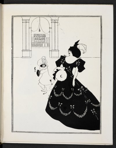 2 人の人物を描いたイラスト 作： Aubrey Beardsley