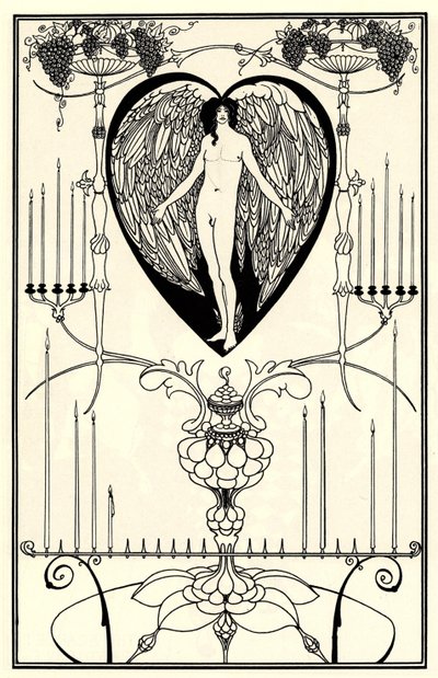 マルクアンドレラファロヴィッチによる愛の鏡のイラスト、1895 作： Aubrey Beardsley