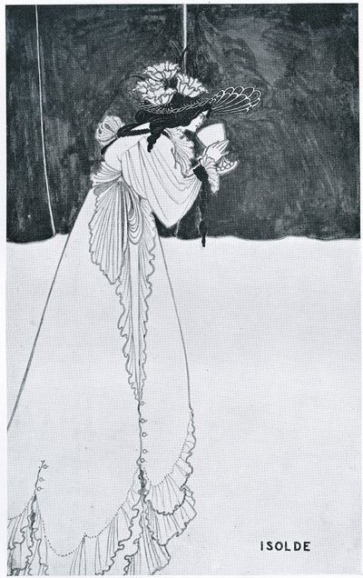 毒を飲むイゾルデ 作： Aubrey Beardsley