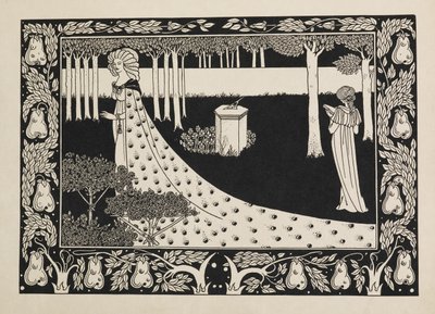 Joãous GardのLa Beale Isoud。 「ル・モルテ・ダーサー」より 50枚のドローイング集より 作： Aubrey Beardsley