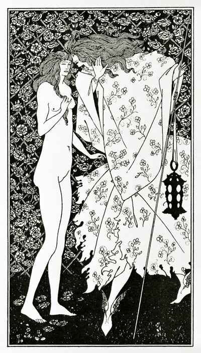 バラの不思議な庭、1894年頃 作： Aubrey Beardsley