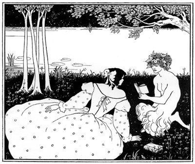 1898年、小川で女性にパンを読んでもらいました。 作： Aubrey Beardsley