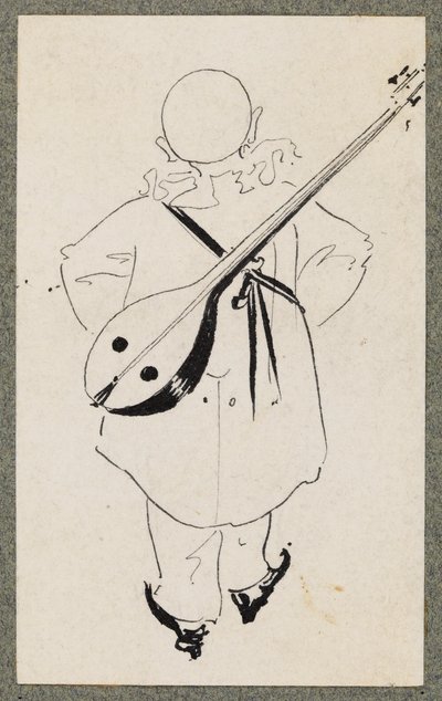 マンドリンとピエロ、1894 作： Aubrey Beardsley