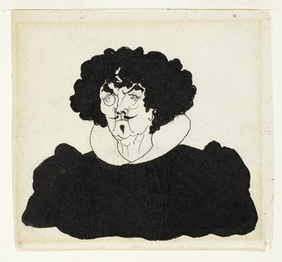 スペインの17世紀の衣装でウィスラーの肖像画 作： Aubrey Beardsley
