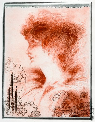 女性の肖像、1898年。 作： Aubrey Beardsley
