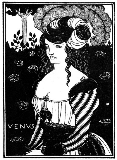 女性の肖像、1898年。 作： Aubrey Beardsley