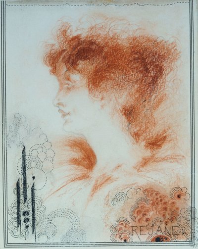 Rejane、1894 作： Aubrey Beardsley