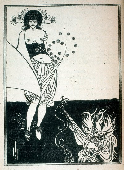 オスカー・ワイルド原作の戯曲「サロメ」のイラスト 作： Aubrey Beardsley